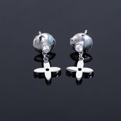 ˇGilded EraˇVIDYLLE SILVER DIAMOND MINI DROP EARRINGS