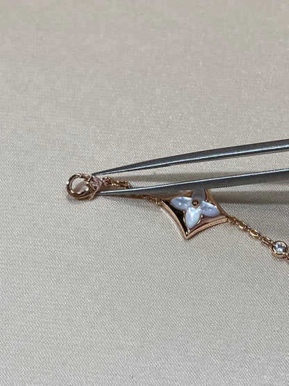 ˇGilded EraˇSTAR 4 MOTIF MOP DIAMOND PINK GOLD BRACELET