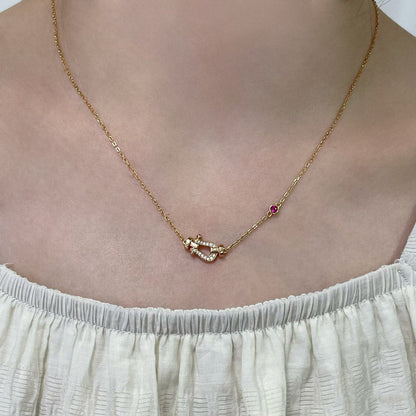 ˇGilded EraˇFORCE 10 DIAMOND PINK GOLD NECKLACE
