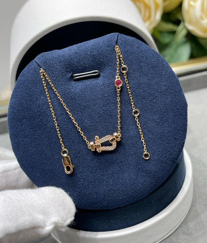 ˇGilded EraˇFORCE 10 DIAMOND PINK GOLD NECKLACE