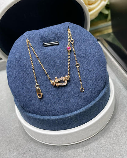 ˇGilded EraˇFORCE 10 DIAMOND PINK GOLD NECKLACE