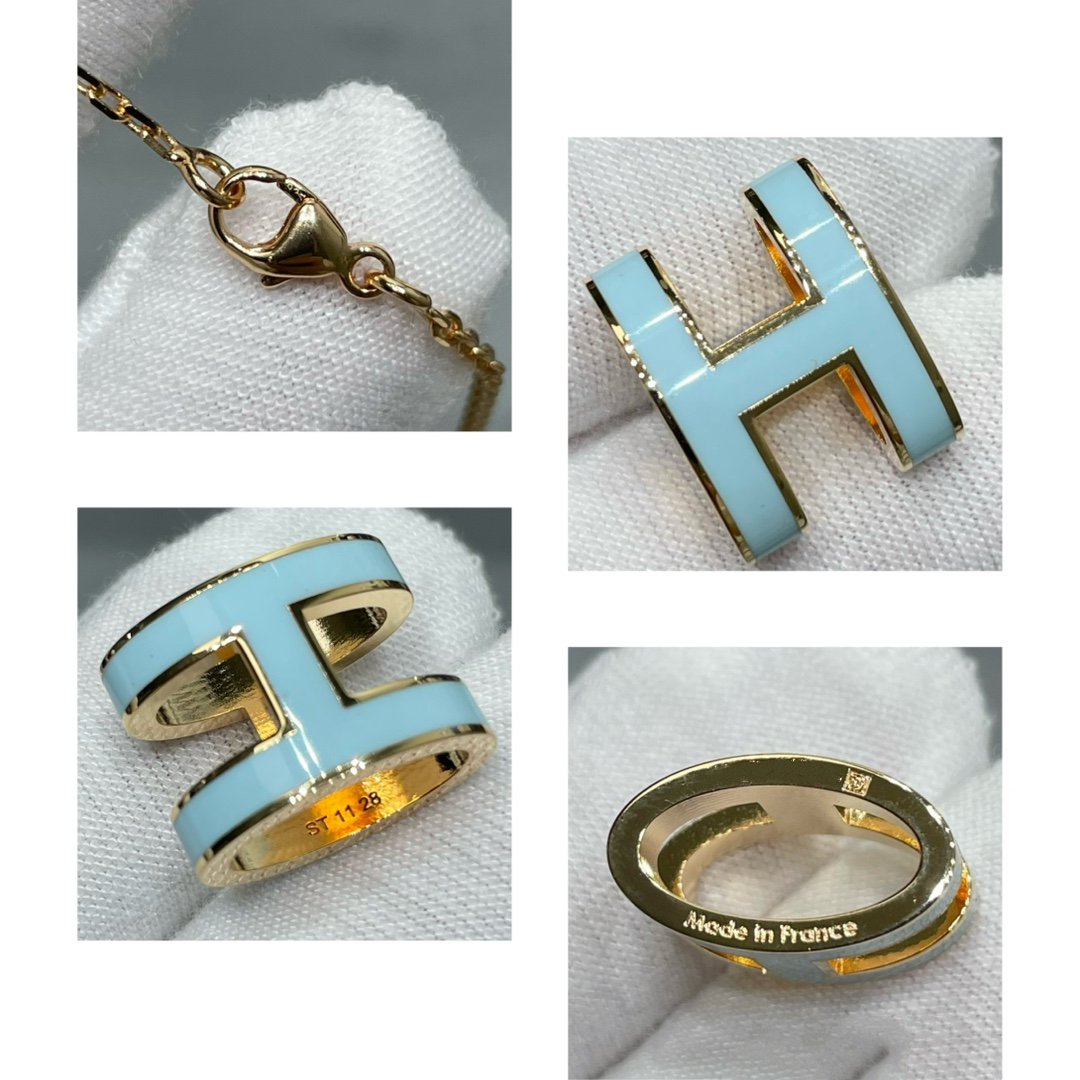 ˇGilded EraˇPOP H SKY BLUE NECKLACE