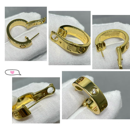 ˇGilded EraˇLOVE 5.5MM 1 DIAMOND EARRINGS