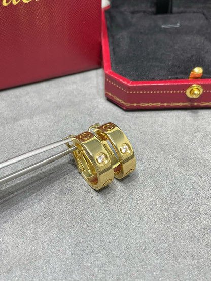 ˇGilded EraˇLOVE 5.5MM 1 DIAMOND EARRINGS