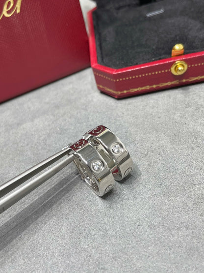 ˇGilded EraˇLOVE 5.5MM 1 DIAMOND EARRINGS