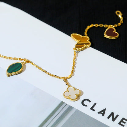 ˇGilded EraˇLUCKY SPRING 5 MOTIF GOLD BRACELET