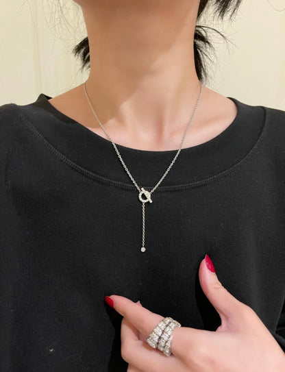 ˇGilded EraˇFINESSE SILVER DIAMOND NECKLACE