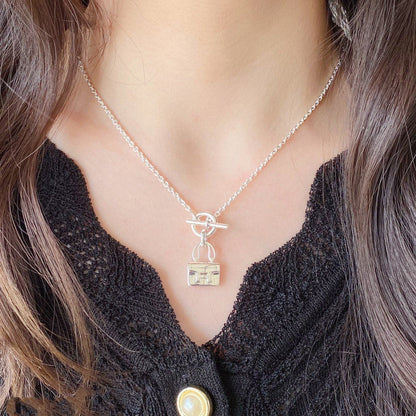 ˇGilded EraˇCONSTANCE PEDANT SILVER NECKLACE