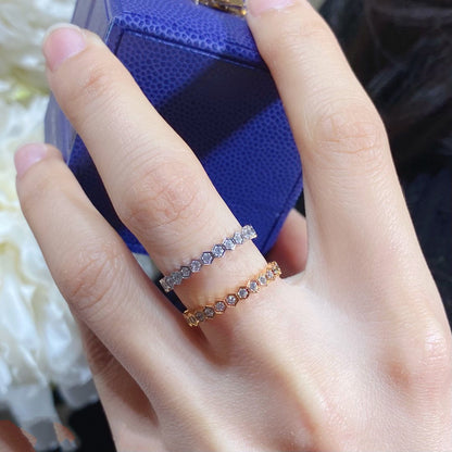 ˇGilded EraˇBEE LOVE DIAMOND PAVED SMALL RING