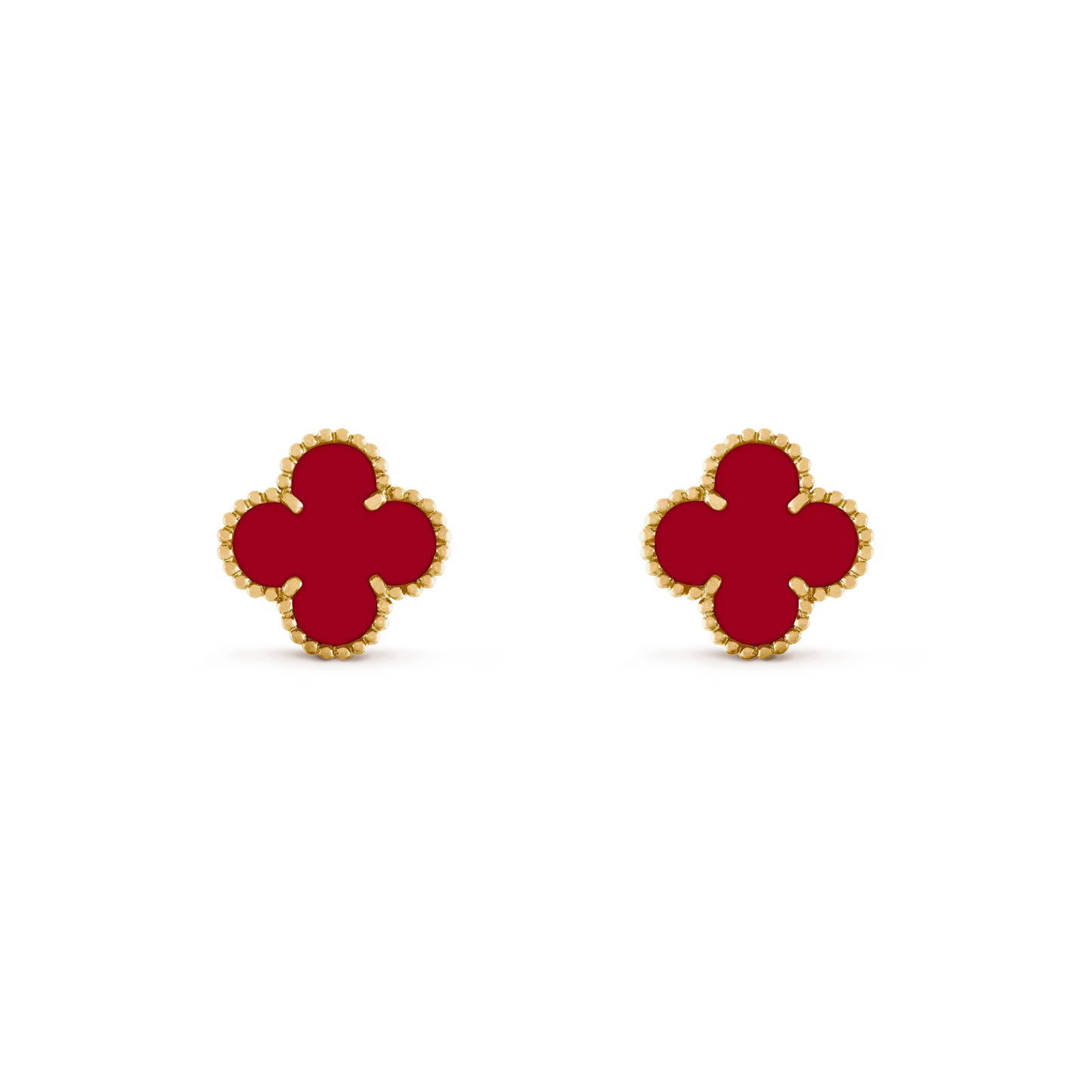 ˇGilded EraˇCLOVER MEDIUM 1 MOTIFS CARNELIAN  EARRINGS