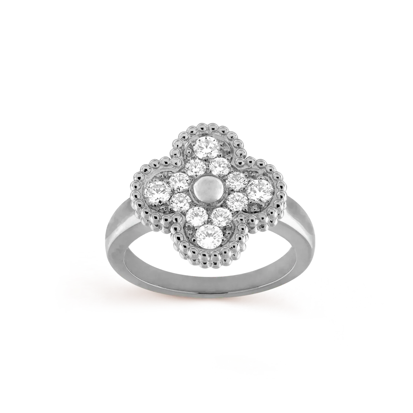 ˇGilded EraˇCLOVER DIAMOND RING