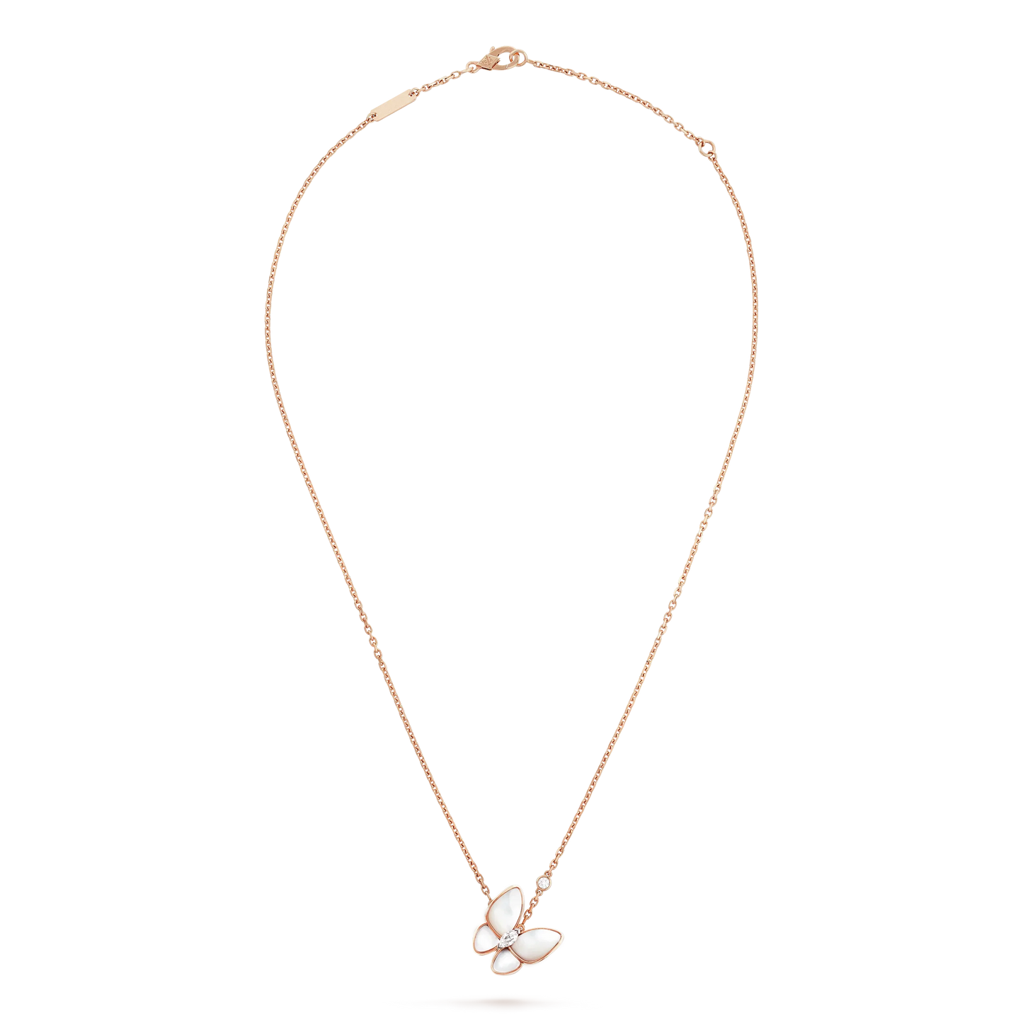 ˇGilded EraˇBUTTERFLY MOP DIAMOND NECKLACE
