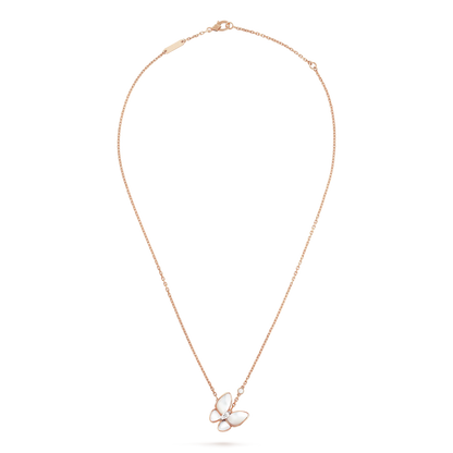 ˇGilded EraˇBUTTERFLY MOP DIAMOND NECKLACE