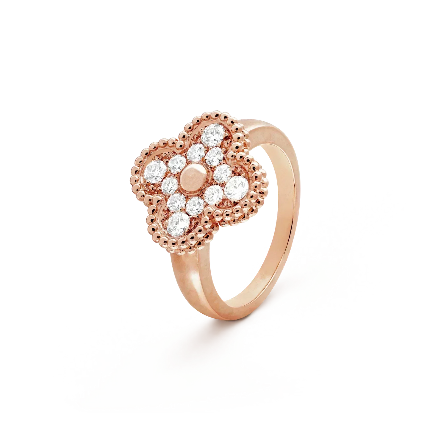 ˇGilded EraˇCLOVER DIAMOND RING