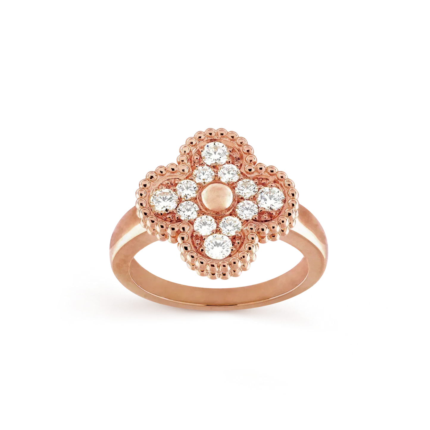 ˇGilded EraˇCLOVER DIAMOND RING