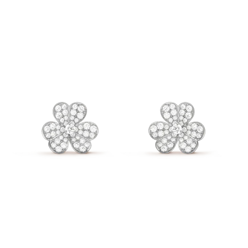 ˇGilded EraˇCLOVER COMOS DIAMOND EARRINGS SILVER