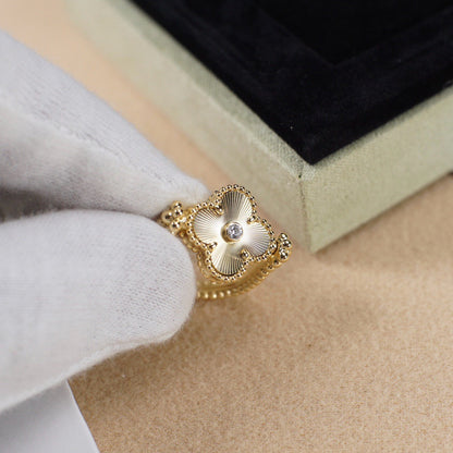 ˇGilded EraˇCLOVER RIVERSIBLE ROSE GOLD RING
