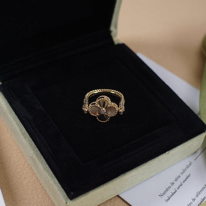 ˇGilded EraˇCLOVER RIVERSIBLE ROSE GOLD RING