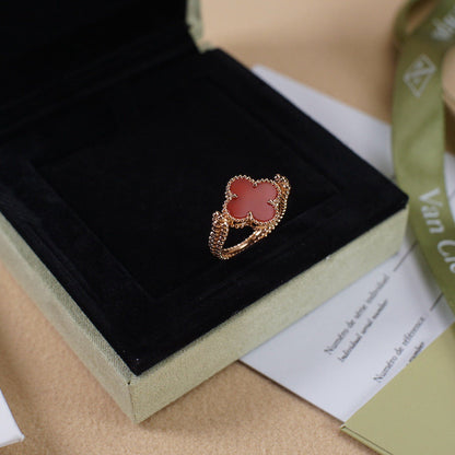 ˇGilded EraˇCLOVER RIVERSIBLE ROSE GOLD RING