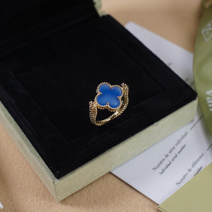 ˇGilded EraˇCLOVER RIVERSIBLE ROSE GOLD RING