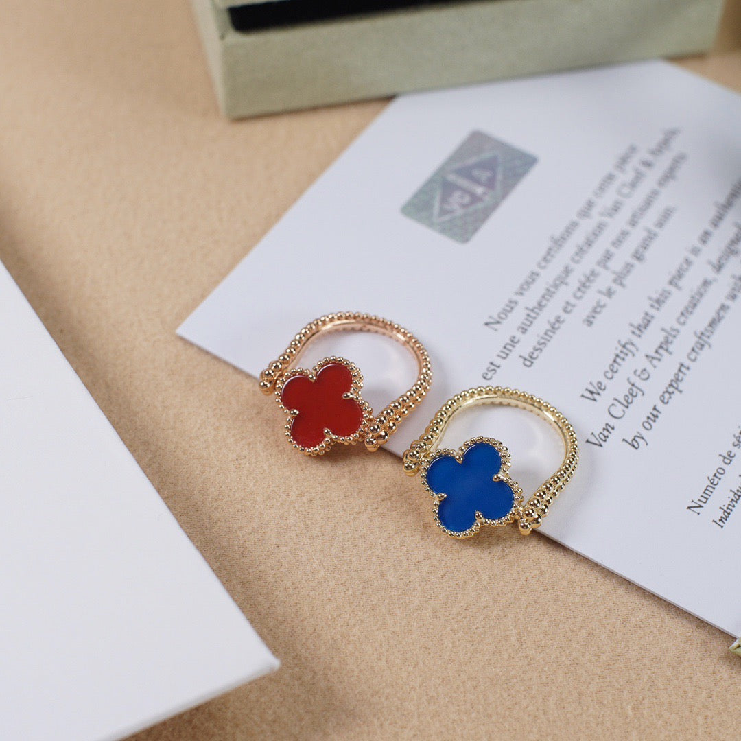 ˇGilded EraˇCLOVER RIVERSIBLE ROSE GOLD RING