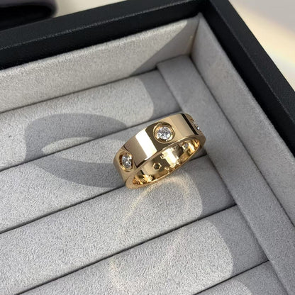 ˇGilded EraˇLOVE RING 5.5MM 6 DIAMONDS PINK GOLD