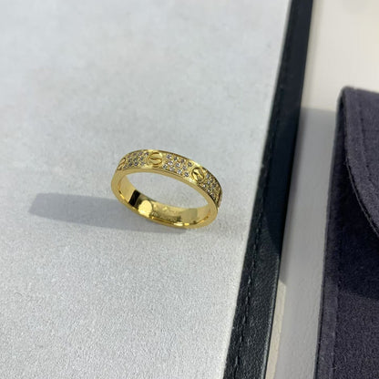 ˇGilded EraˇLOVE RING 3.6MM DIAMOND PAVED