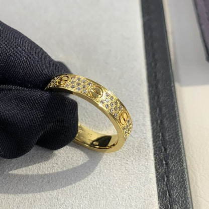 ˇGilded EraˇLOVE RING 3.6MM DIAMOND PAVED