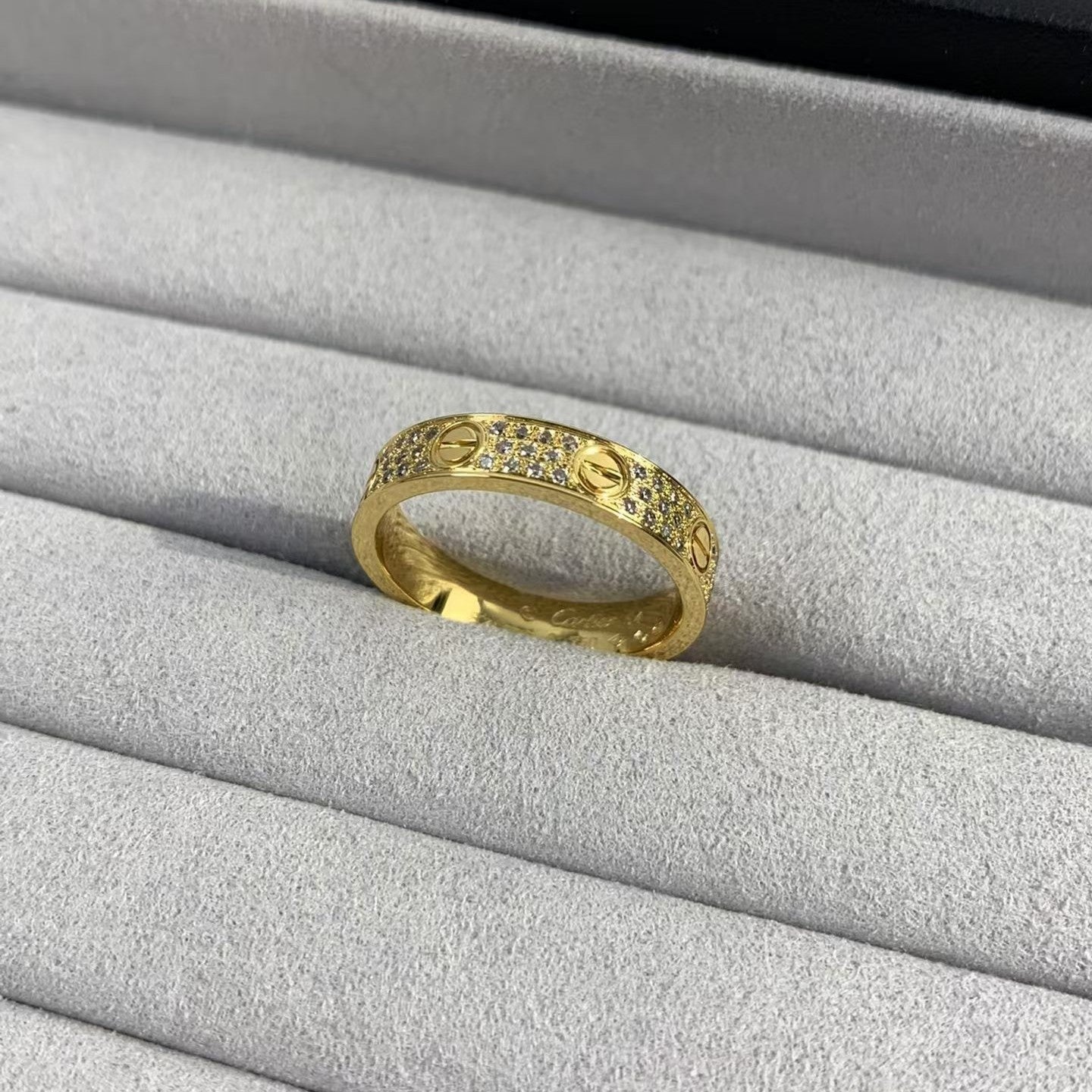 ˇGilded EraˇLOVE RING 3.6MM DIAMOND PAVED
