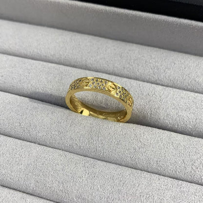 ˇGilded EraˇLOVE RING 3.6MM DIAMOND PAVED
