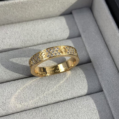 ˇGilded EraˇLOVE RING 3.6MM DIAMOND PAVED