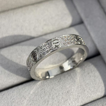 ˇGilded EraˇLOVE RING 3.6MM DIAMOND PAVED