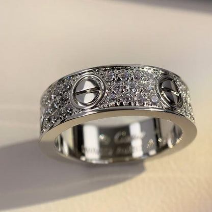 ˇGilded EraˇLOVE RING 5.5MM DIAMONDS PAVED