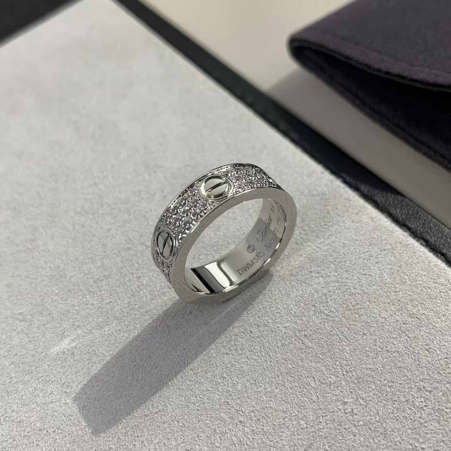 ˇGilded EraˇLOVE RING 5.5MM DIAMONDS PAVED