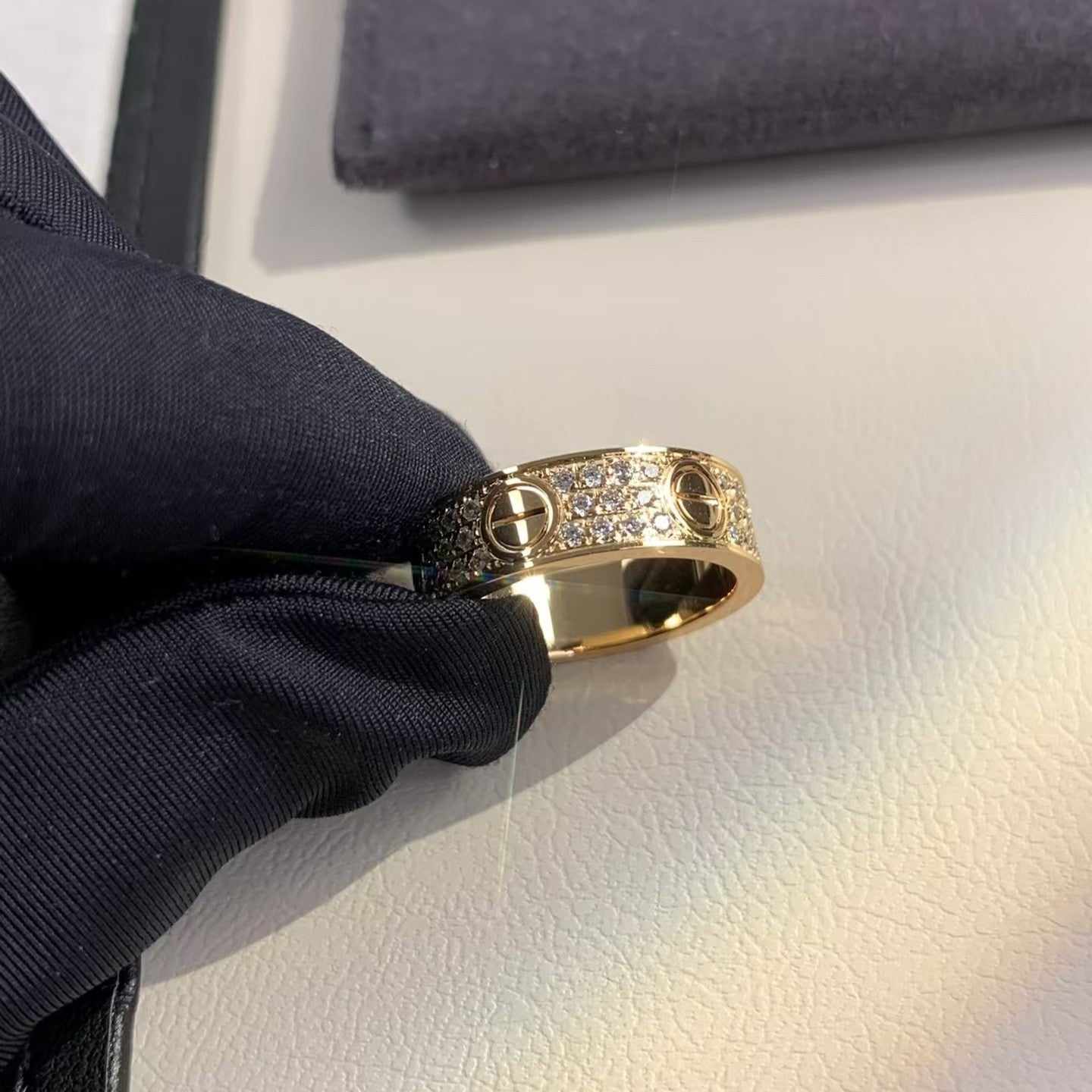 ˇGilded EraˇLOVE RING 5.5MM DIAMONDS PAVED