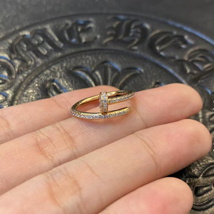 ˇGilded EraˇJUSTE RING 1.8MM GOLD DIAMONDS