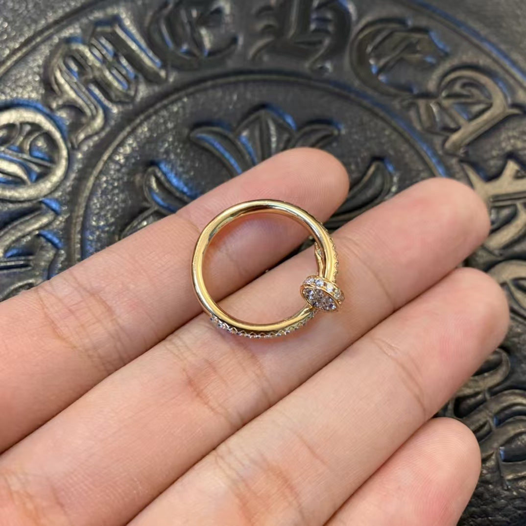 ˇGilded EraˇJUSTE RING 1.8MM GOLD DIAMONDS