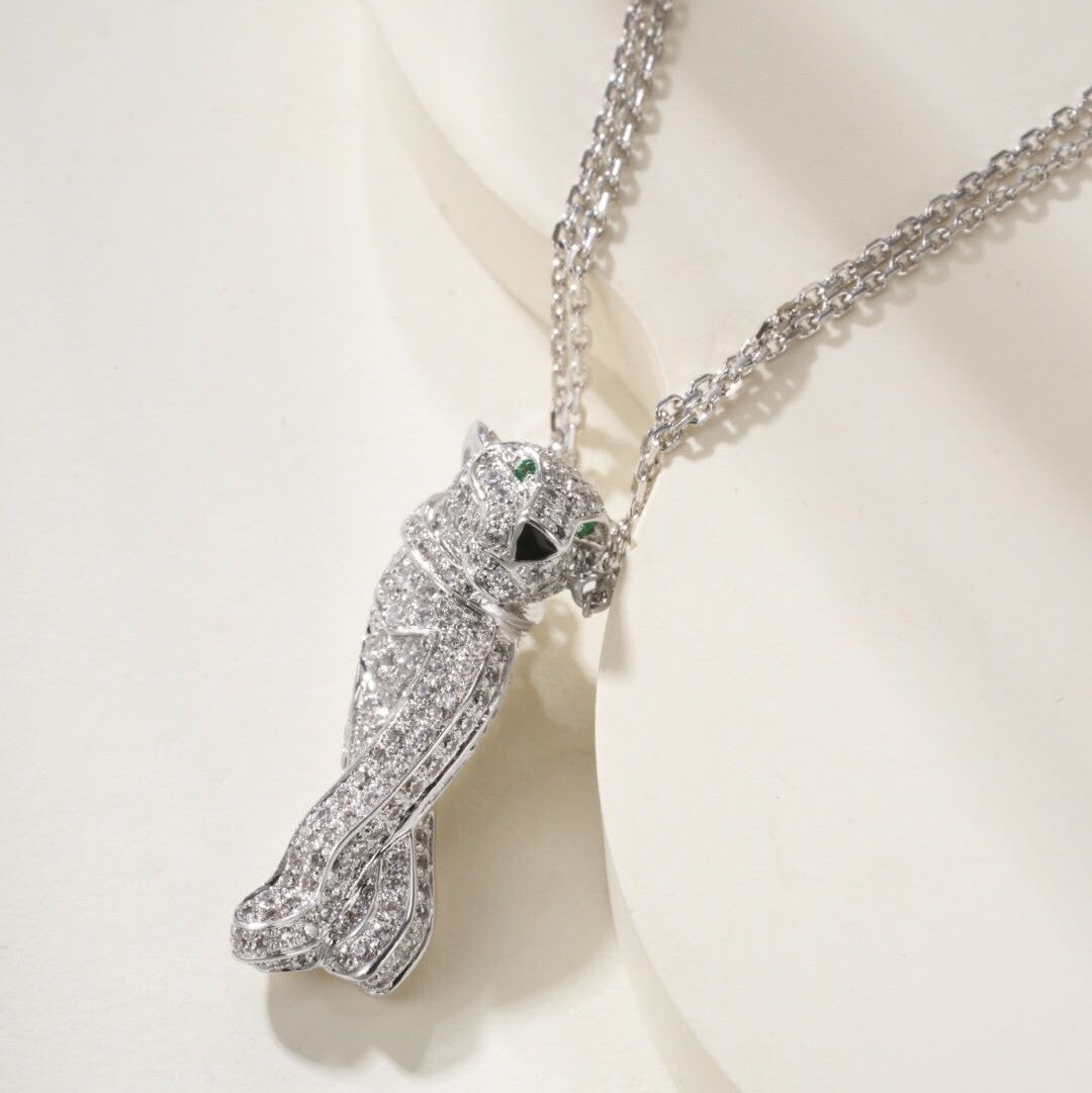 DIAMONDL-FILLED LEOPARD NECKLACE