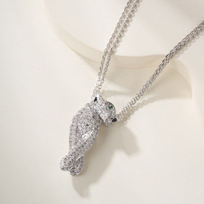 DIAMONDL-FILLED LEOPARD NECKLACE