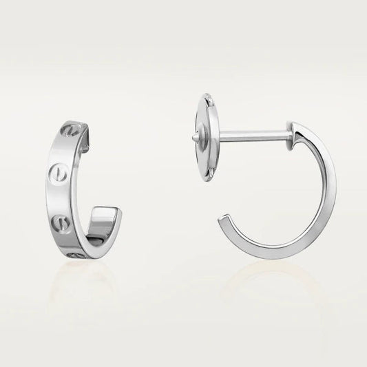 ˇGilded EraˇLOVE EARRINGS 2.65MM SILVER