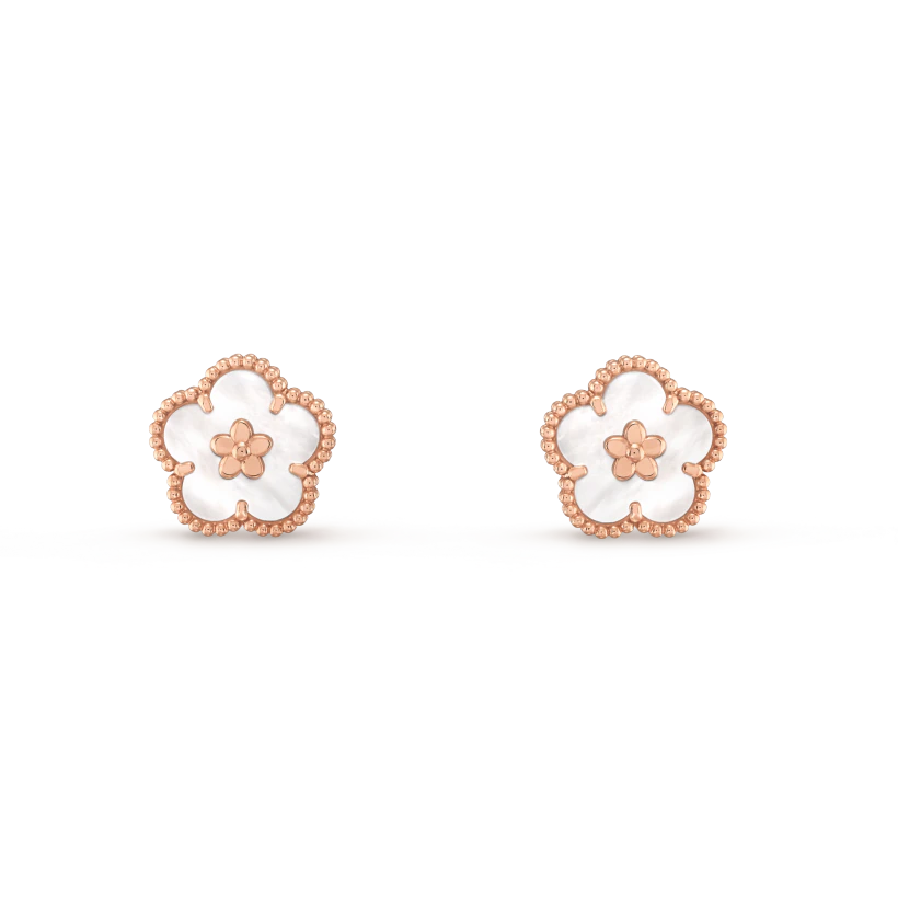 ˇGilded EraˇLUCKY PINK GOLD WHITE MOP EARRINGS