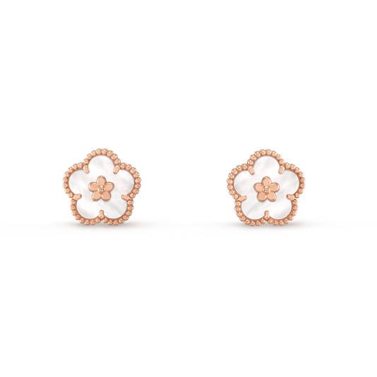 ˇGilded EraˇLUCKY PINK GOLD WHITE MOP EARRINGS