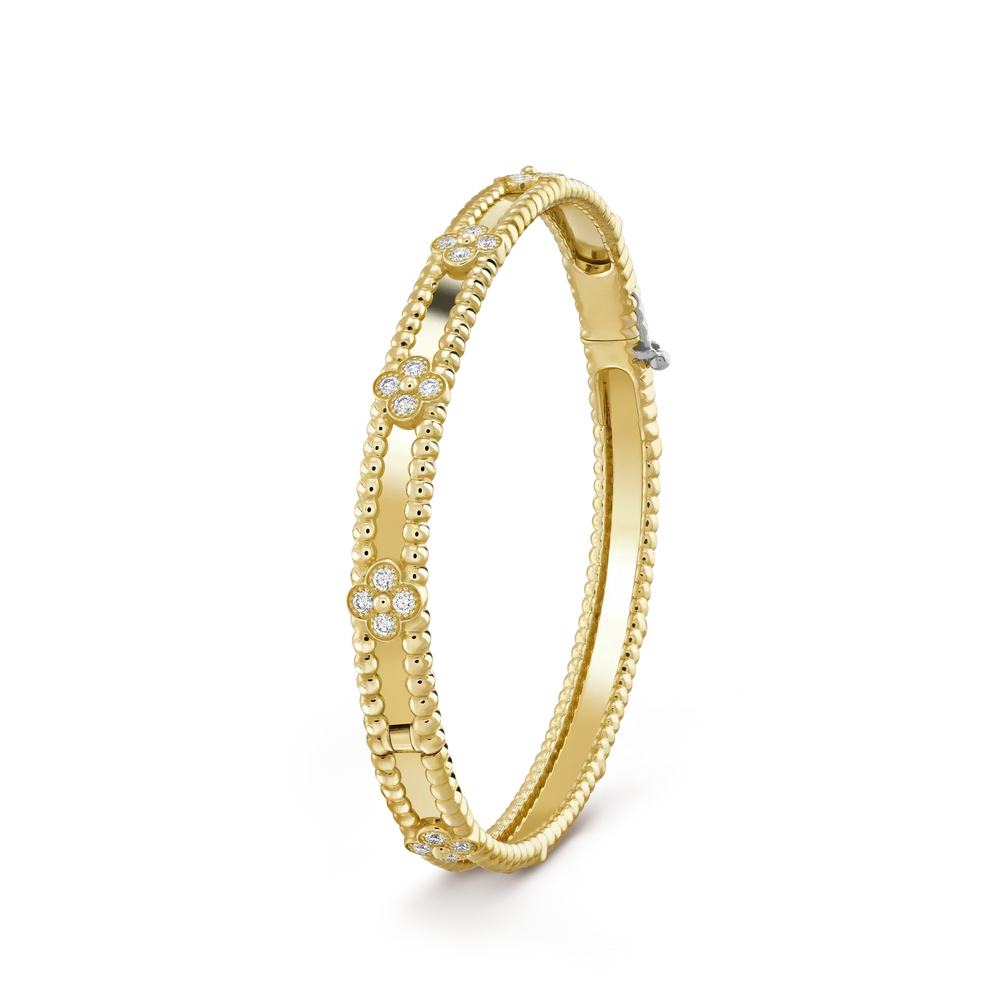 ˇGilded EraˇCLOVER BRACELET 4MM DIAMONDS