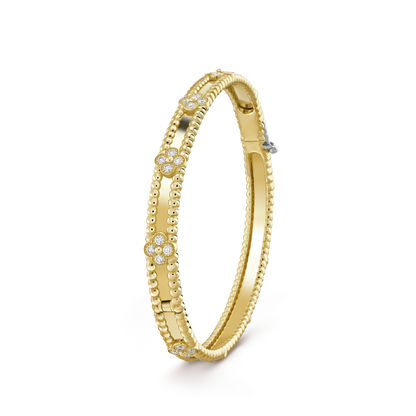 ˇGilded EraˇCLOVER BRACELET 4MM DIAMONDS