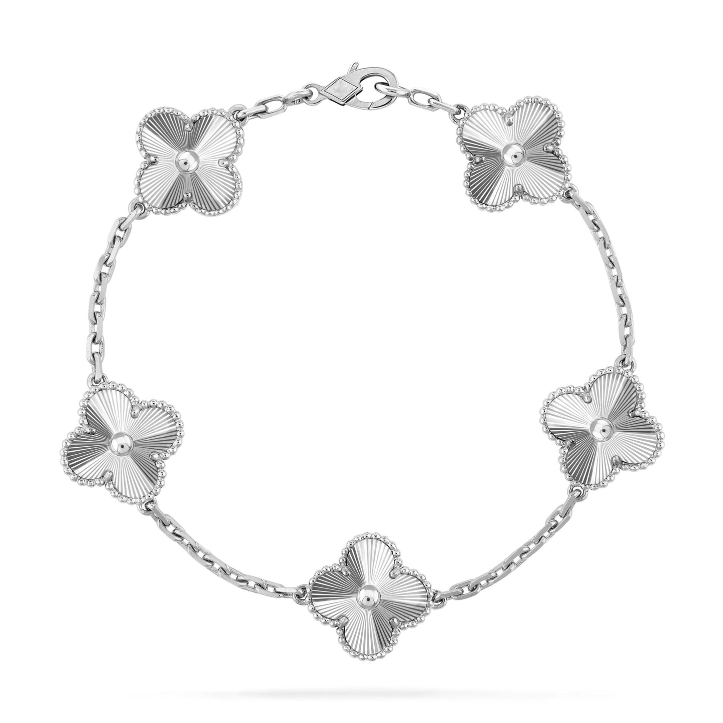 ˇGilded EraˇCLOVER SILVER 5 MOTIFS BRACELET