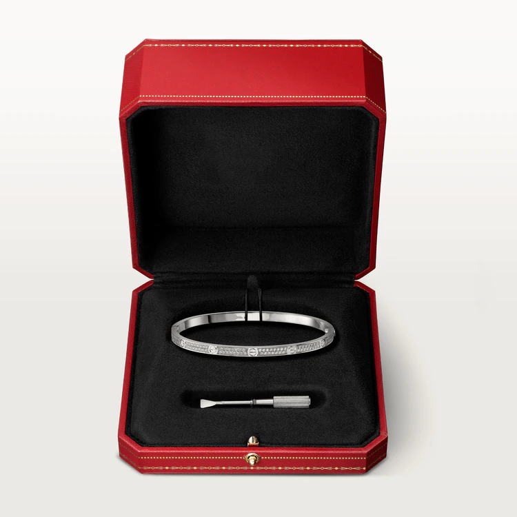 ˇGilded EraˇLOVE BRACELET 3.65MM DIAMOND-PAVED