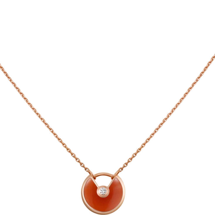 ˇGilded EraˇAMULETTE GOLD CARNELIAN ONYX NECKLACE