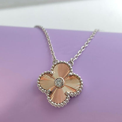 ˇGilded EraˇCLOVER 15MM DIAMOND LASER NECKLACE- CHRISTMAS 2024 SPECIAL EDITION