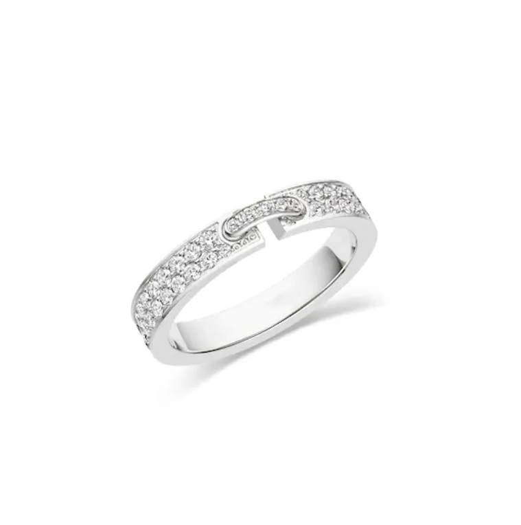 ˇGilded EraˇALLIANCE LIENS VIDENCE PAVED DIAMOND 4MM RING