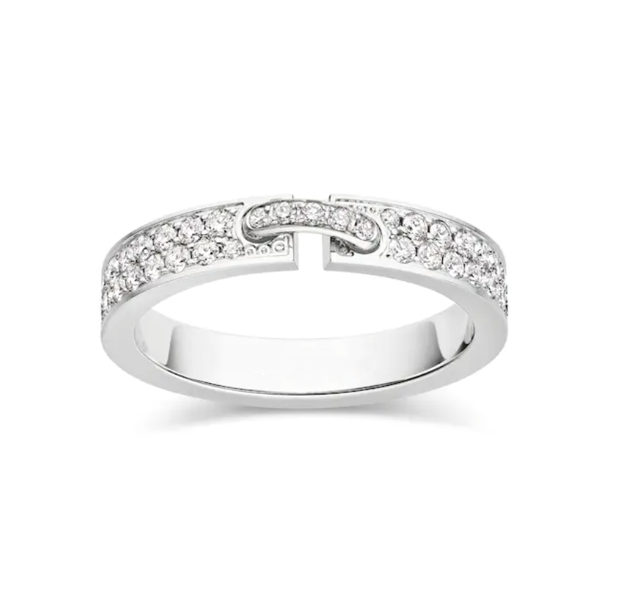 ˇGilded EraˇALLIANCE LIENS VIDENCE PAVED DIAMOND 4MM RING